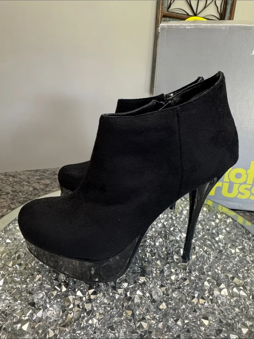 Charlotte Russe Black stiletto Platform Booties 8
